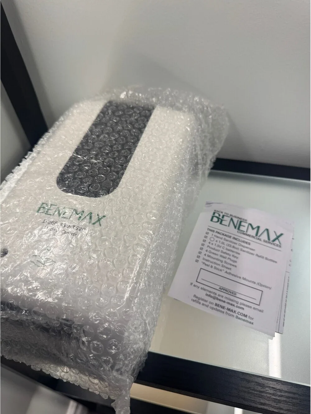 Benemax Wall Mount Touchless Hand Sanitizer Dispenser White